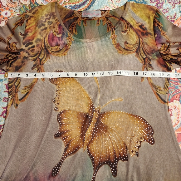 Anthropologie Pretty Angel Butterfly Tunic Top - Picture 5 of 9